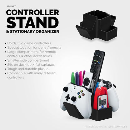 BRAINWAVZ Dual Game Controller, TV Remote Control & Stationary Storage Desktop - Image 3