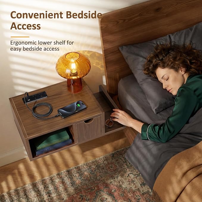 Afuly Walnut Floating Nightstand - Image 4