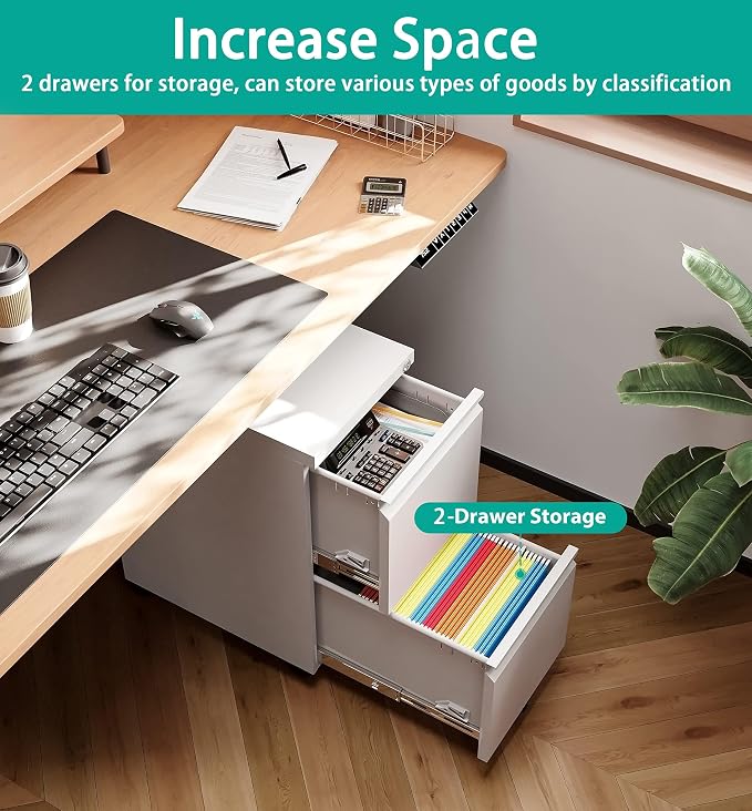 SISESOL 2 Drawer File Cabinet - Image 4