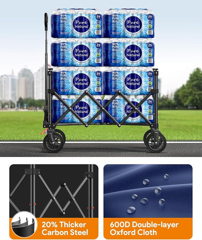Wagon Carts Foldable, 180L Collapsible Foldable Wagon - Image 7