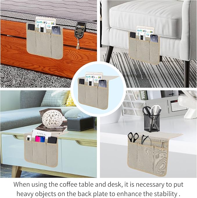 Bedside Caddy Bedside Storage Organizer Magazine Phone Tablet iPad Remote Holder - Image 5
