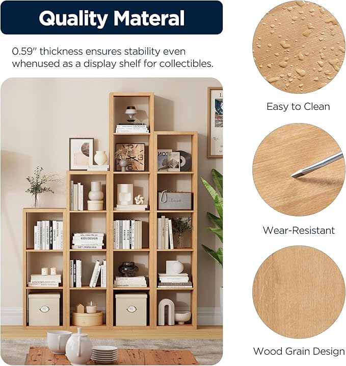 3 Cube Storage Organizer Single Row, Cube Shelf - Image 4
