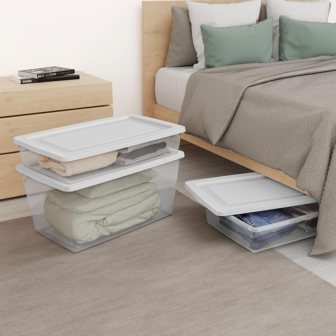 Sterilite 6 Pack Storage Box, 41 Quart Stackable Tote - Image 6