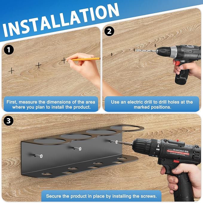 4 Spray Bottle Holder Wall Mount Hangable Space-efficient Spray Can Holder Wall - Image 5