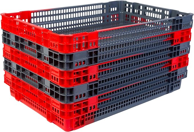 Hudson Exchange 23.5 x 15.75 x 4" Agricultural Nest and Stack Vented Crate by HudsonExchange