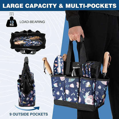 WORKPRO Garden Tool Bag, 9-Pocket Heavy Duty Oxford Tote Bag, Gardening Tool - Image 7