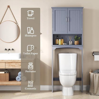 Yaheetech Over the Toilet Storage Cabinet, Bathroom Organizer, Open Compartment - Image 5