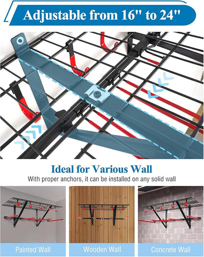 Mythinglogic Wall Mounted Ski Rack, Ski and Snowboard Storage Rack - Image 3