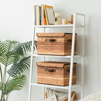 GRANNY SAYS Storage Boxes with Lid, Fabric Storage Bins with Lids, Decorative - Image 4
