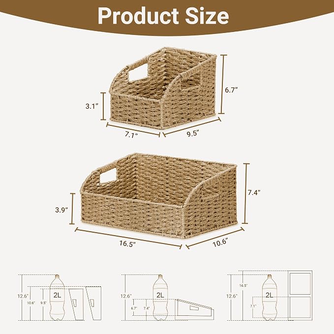 Wicker Baskets for Organizing, Kitchen Counter - Image 3