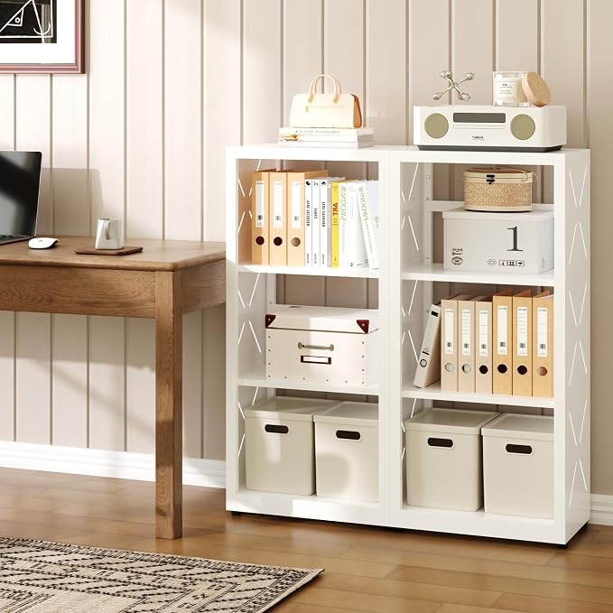Narrow Bookshelf, 3 Tier Bookcase, Home Office Bookcase Shelf Storage Organizer - Image 4