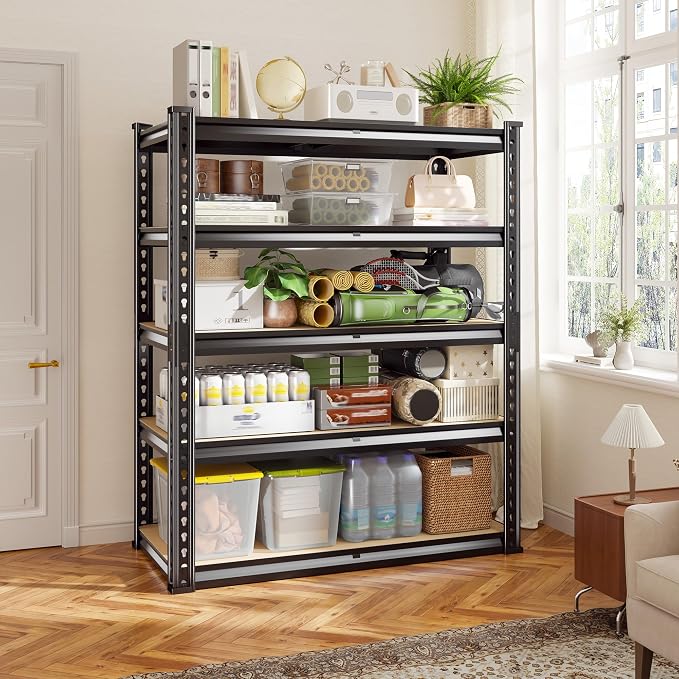 60.1" H Garage Storage Shelves 1990LBS Storage Shelves, 5 Tier Adjustable Metal - Image 2