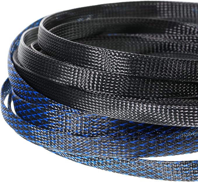 Xuniea 96ft Wire Loom Braided Cable Sleeve Covers Cord Management - Image 5