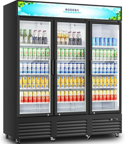 BODEGACOOLER Commercial Merchandiser Refrigerator, 3 Glass Door Commercial - Image 9