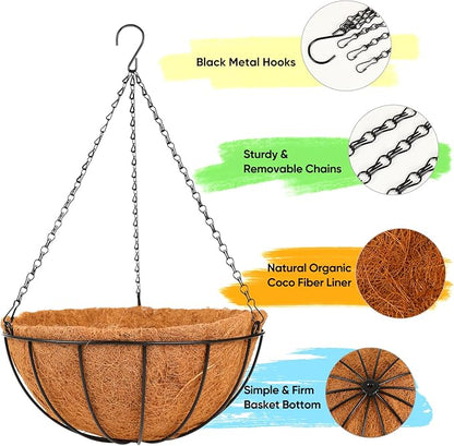 HKZ Hanging Basket Planter Plants Outdoor - Image 3