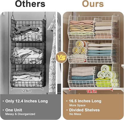 3 Tier Extra Large Closet Hanging Shelves - Image 5