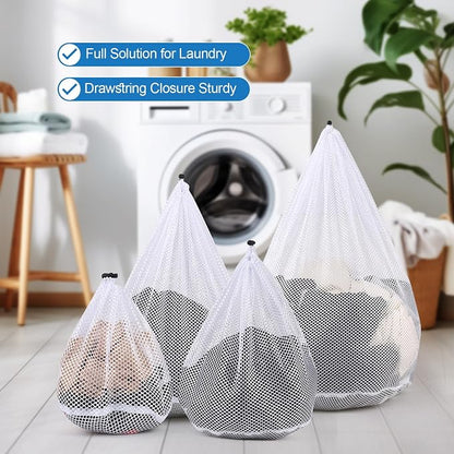 4Pcs Mesh Laundry Bags Washing Machine Mesh Wash Bags - Image 3