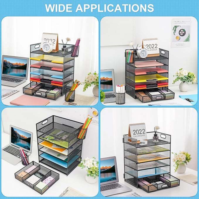 Lavatino 6-Tier Paper Organizer Letter Tray - Image 4