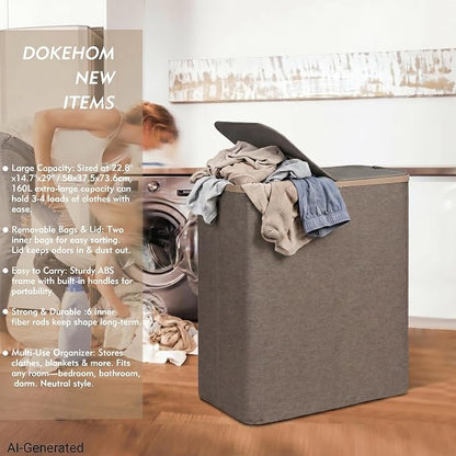 DOKEHOM 160L Extra Large Laundry Hamper - Image 2
