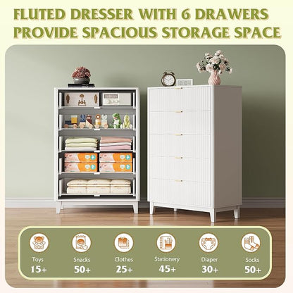 WLIVE Fluted Dresser for Bedroom - Image 4
