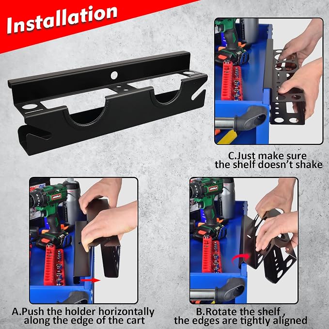 MUTUACTOR Power Tool Organizer, Heavy Duty 2 Bay Angle Grinder Stand Storage - Image 6