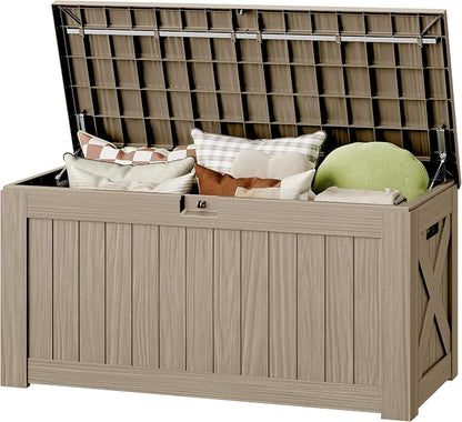 130 Gallon Deck Box Outdoor Indoor Waterproof Storage Box by Acurax