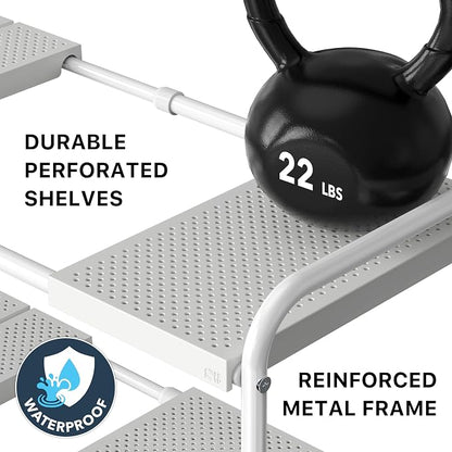 Simple Houseware Under Sink 2 Tier Expandable Heavy Duty Metal Shelf Organizer - Image 6