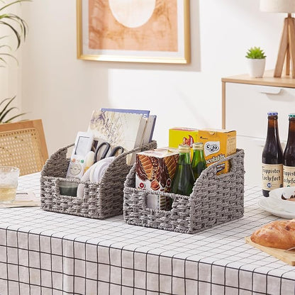 OIAHOMY Pantry Baskets for Organizing, Paper Rope Baskets - Image 8