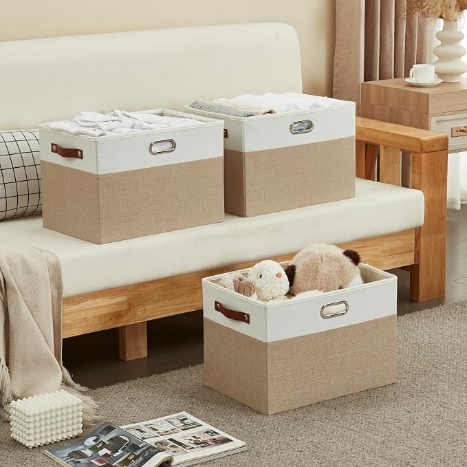 Large Collapsible Fabric Storage Bins - Image 5