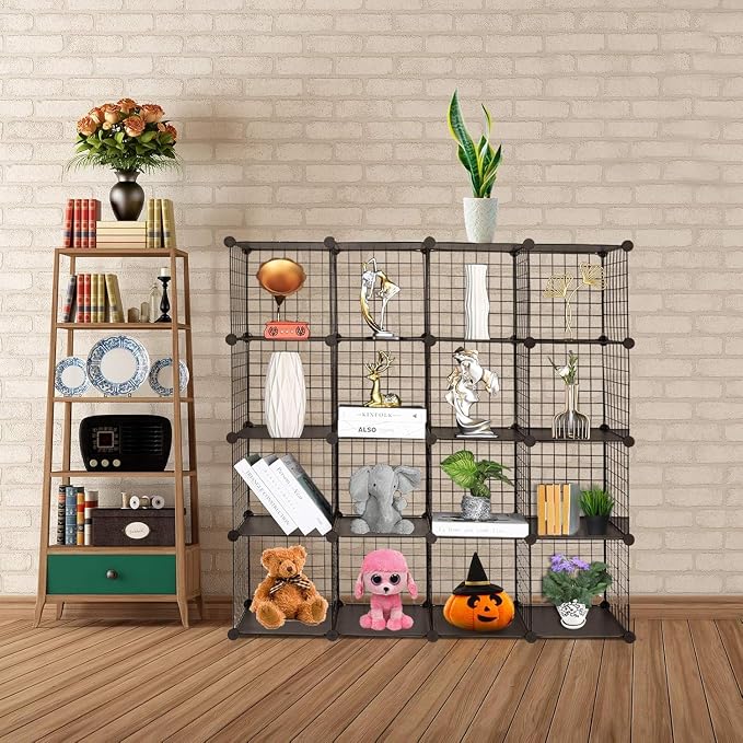 TUMUCUTE Wire Cube Storage Organizer, Metal Storage Shelves Bookshelf, - Image 2