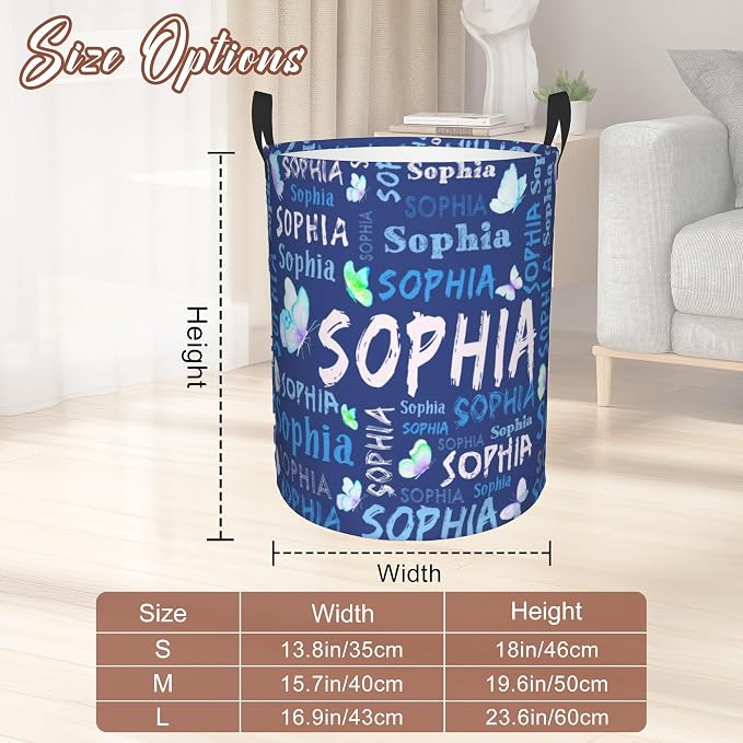 Custom Name Laundry Hamper, Personalized Laundry Basket - Image 3