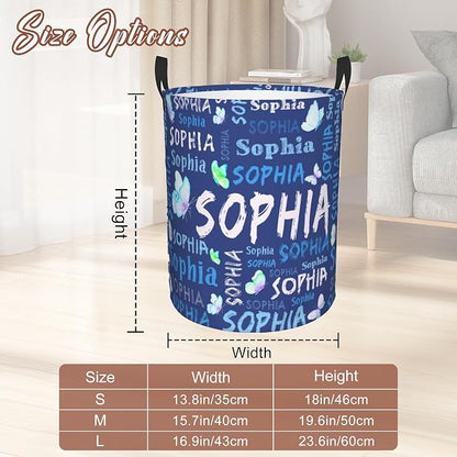 Custom Name Laundry Hamper, Personalized Laundry Basket - Image 3