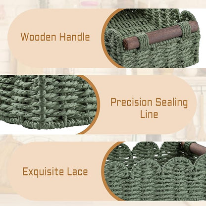 Storage Basket Wicker Baskets for Organizing Toilet Paper Storage Basket for - Image 2