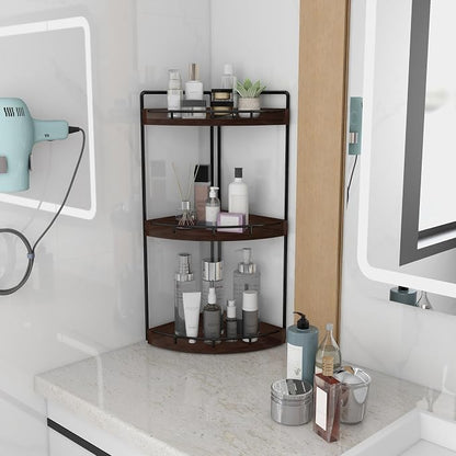 Dorhors Corner Bathroom Organizer Countertop, Vanity Counter Storage Shelf | 3 - Image 2