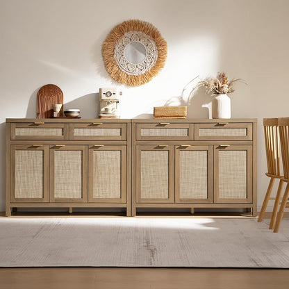 SICOTAS Rattan Sideboard Buffet Cabinet - Image 7
