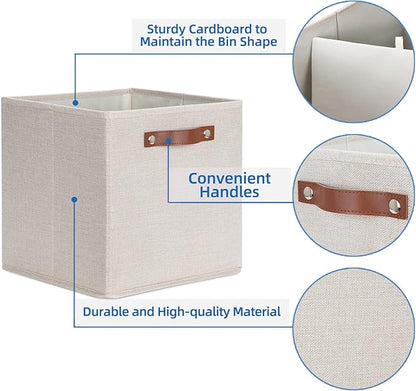 Temary Cube Storage Bins 12 Inch Storage Cubes 4PCs Fabric Organizer Bins Boxes - Image 3