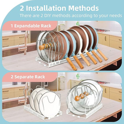 ROOHUA Pot Rack Organizer -Expandable Pot and Pan Organizer - Image 5