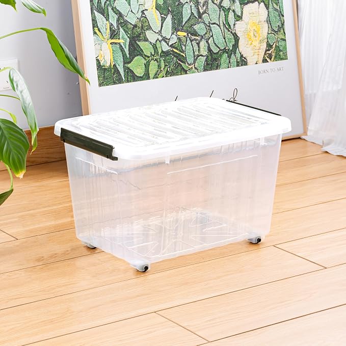 Cetomo 40Qt*3 Plastic Storage Bins, Storage Box, 3 Pack, Organizing Container - Image 5