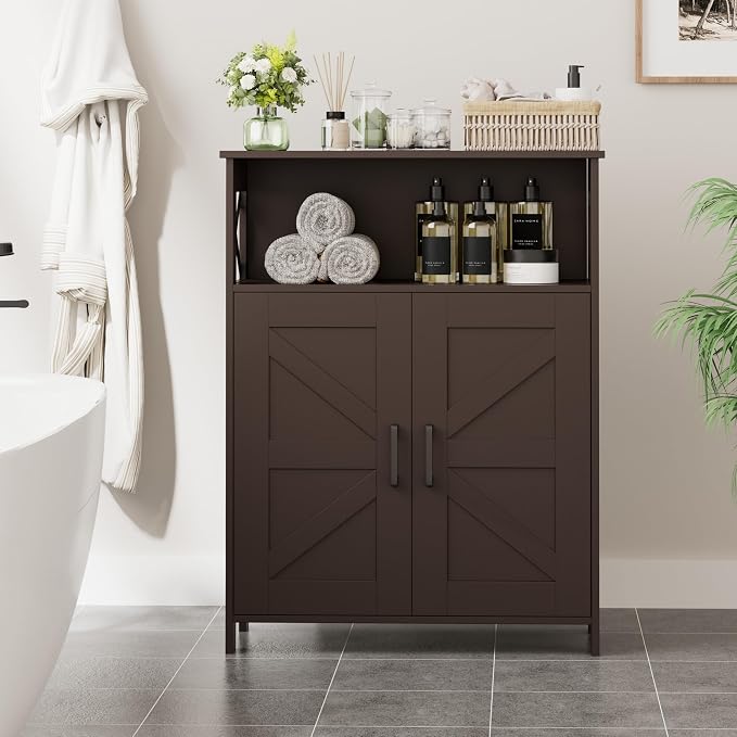 Homhedy Farmhouse Bathroom Storage Cabinet - Image 9