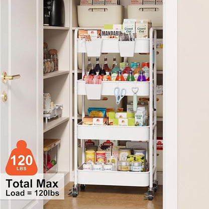 Heavy Duty 4 Tier Rolling Storage Cart Metal - Image 7