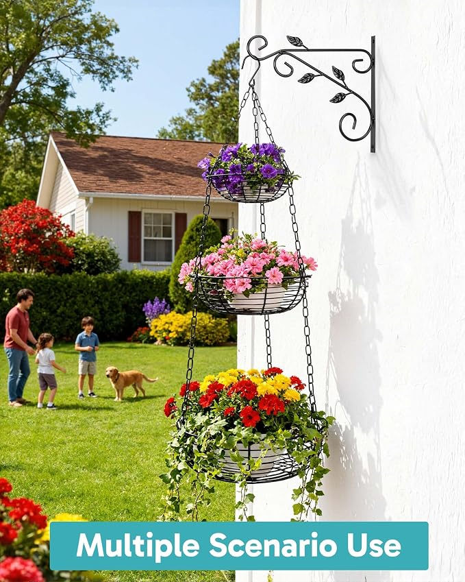 Hanging Fruit Basket for Kitchen, 3-Tier Hanging Fruit Basket | Easy - Image 8