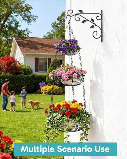 Hanging Fruit Basket for Kitchen, 3-Tier Hanging Fruit Basket | Easy - Image 8
