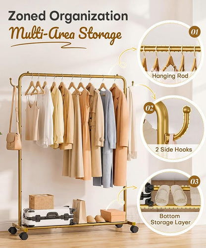 Homde Rolling Clothes Rack - Image 6