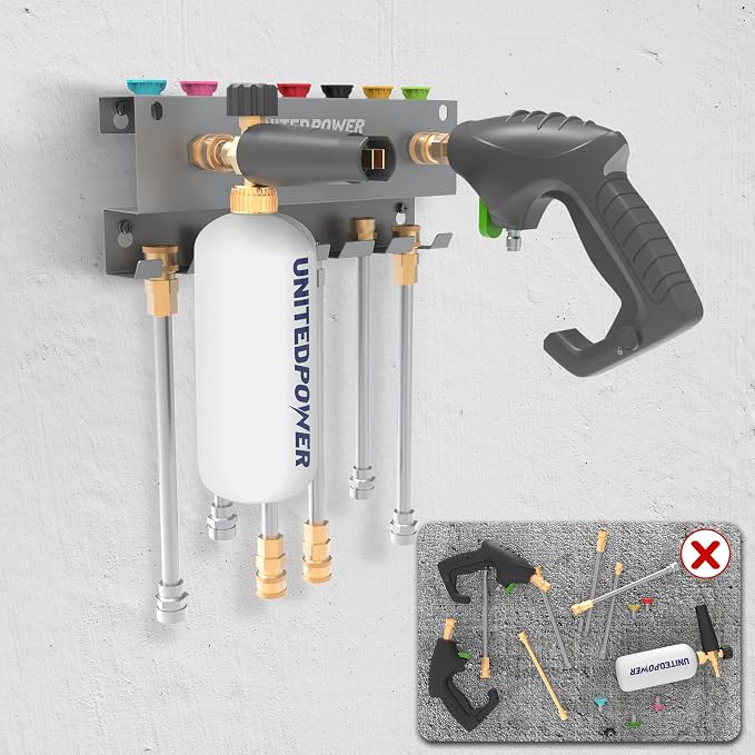 UNITEDPOWER Pressure Washer Gun Holder，Wall Mount Foam Cannon Holder，Tool - Image 5