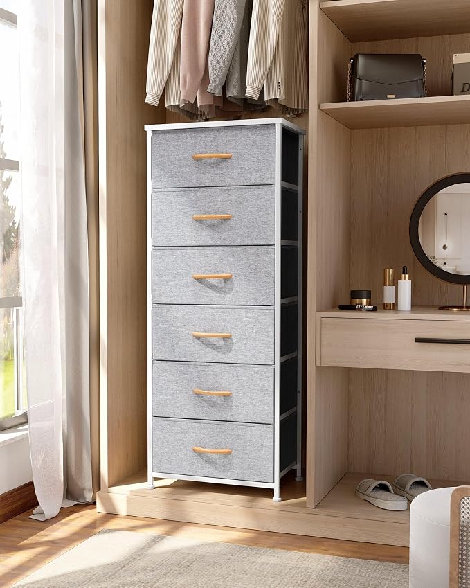 Tall 6-Drawer Fabric Dresser Tower - Image 6