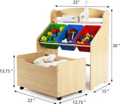 Humble Crew Kids' Store-All Unit, Natural Finish - Image 2