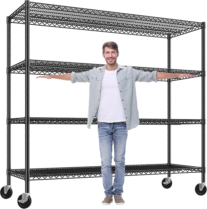 REIBII 60" W Storage Shelves 2878LBS Metal Shelving Unit by REIBII