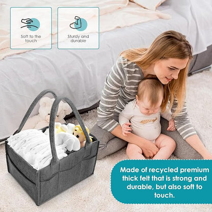 Cute Castle 2 Pack Diaper Caddy Organizer - Image 4