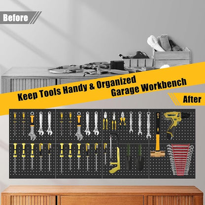 PBHEPJ 8 Pcs Metal Pegboard Panels, Heavy Duty Peg Boards - Image 8