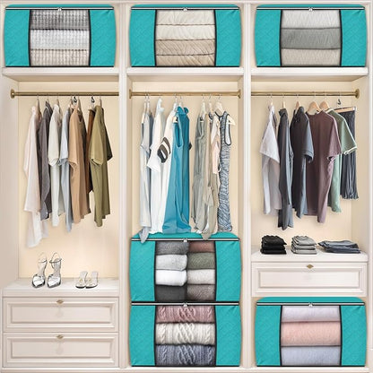 Fab totes 24 Gallons Clothes Storage, Foldable Thick Fabric Blanket Storage Bags - Image 7